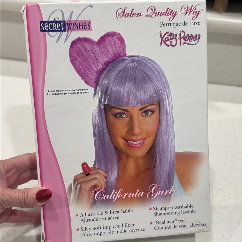 Katy Perry Collections Lavender Wig with Heart Accessory